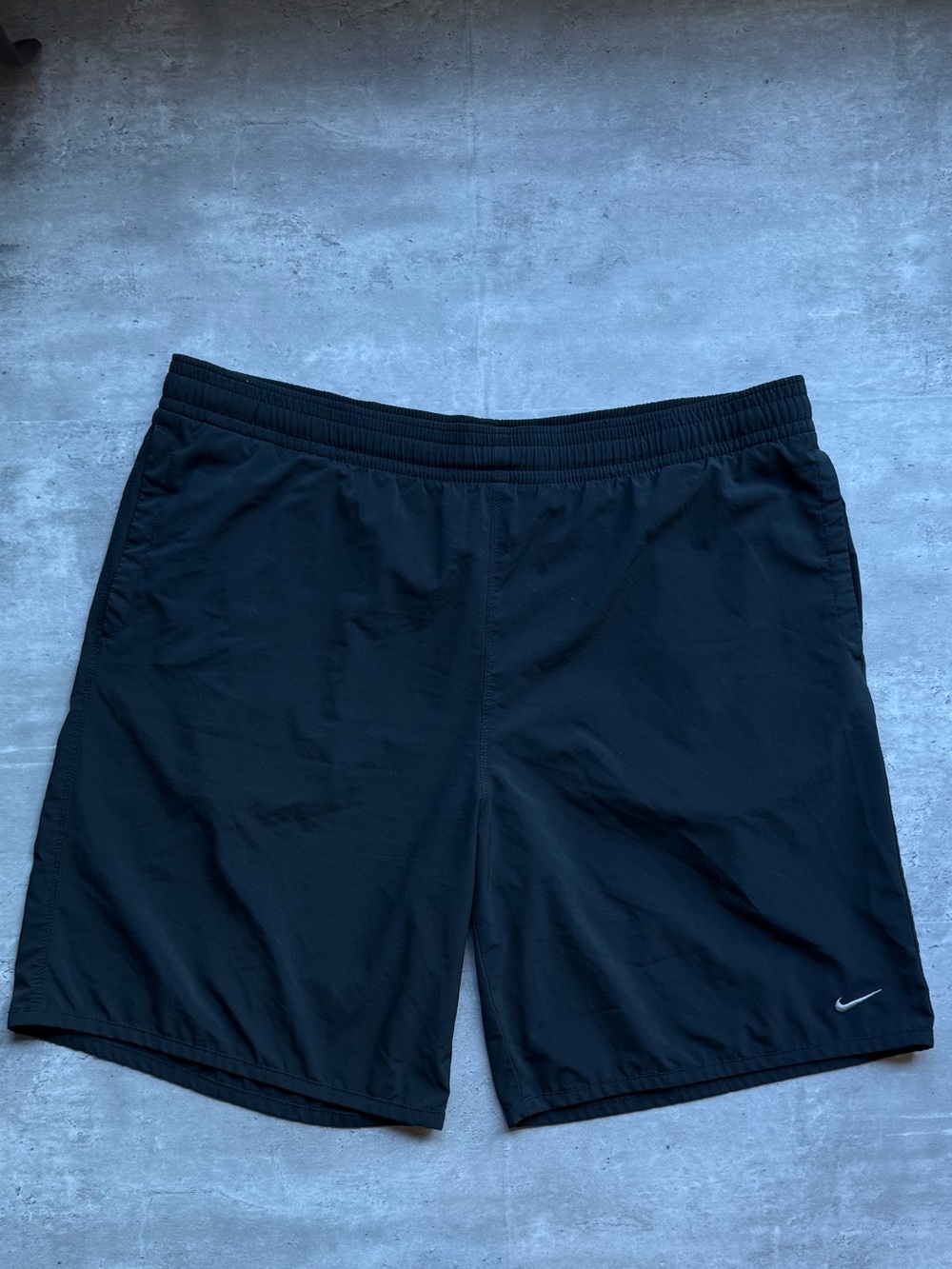 Nike Men's Black Athletic Shorts with Reflective Swoosh